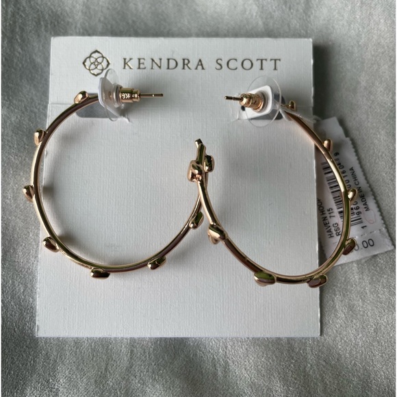 NWT Kendra Scott Haven Hoop Earrings Rose Gold - Picture 6 of 8